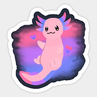 Bi axolotl Sticker